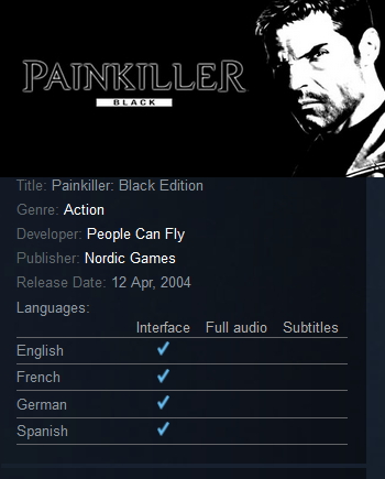 Painkiller: Black Edition Steam - Click Image to Close